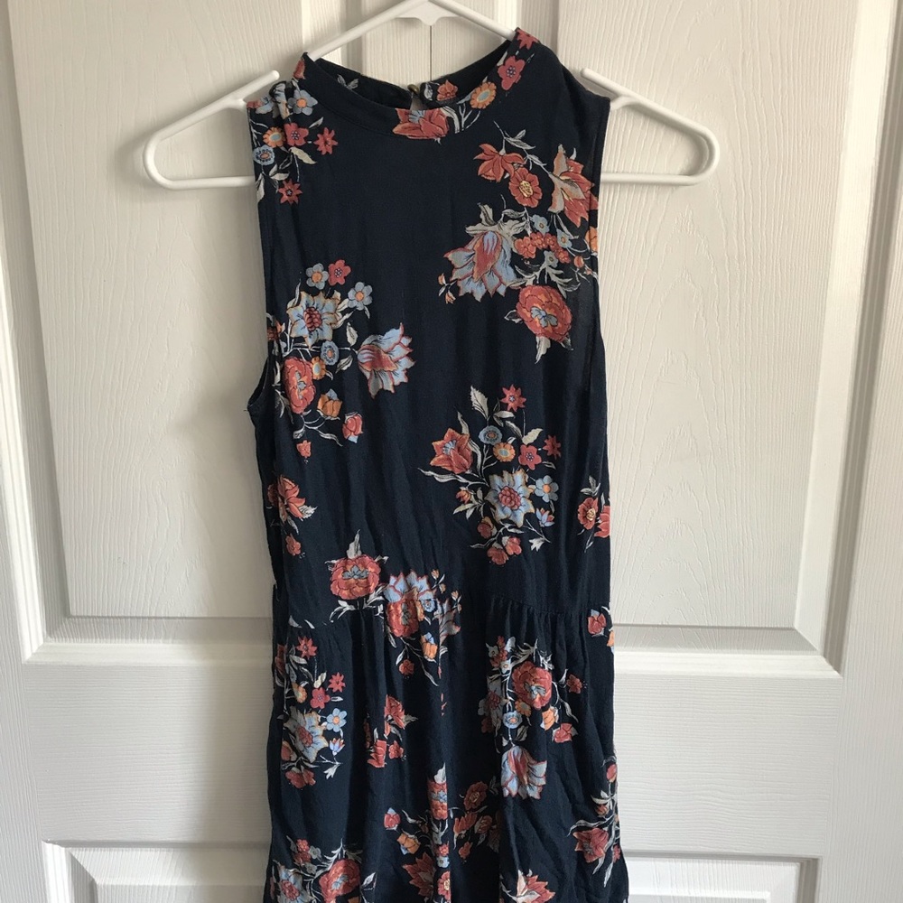 Floral Romper with Cut out back